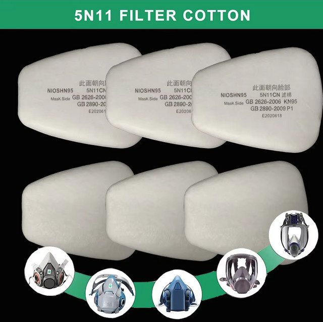 3M 5N11 Halter für 501 Staub- und Cotton-Filter, passend für 3M 6001, 6200, 7502 und 6800 Atemschutzmasken, Farbe: Weiß - Bild 1