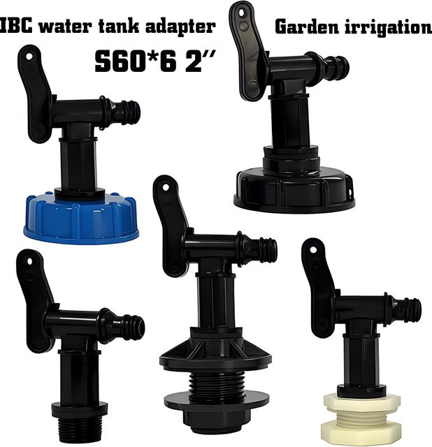 IBC Tank Wasserhahn Adapter S60 auf 3/4 Zoll Schlauchanschluss für Gartenwassertank und Wasserfilter - Bild 1