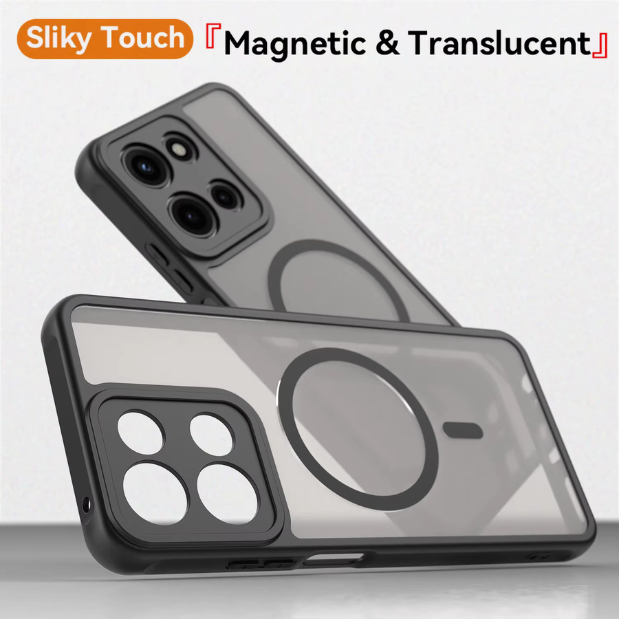 Magnetische Schutzhülle für Motorola Moto G Stylus 5G mit MagSafe Unterstützung, Transparent Schwarz - Bild 2