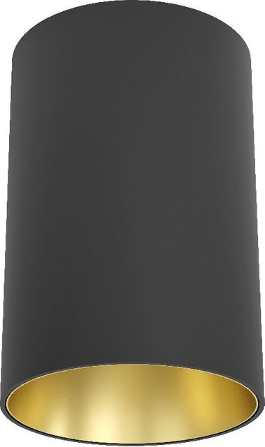 LUX-IT Cone Out 114 LED-Deckenstrahler in Schwarz mit Gold/Messing-Akzenten, dimmbar, 3000K Warmweiß - Bild 1