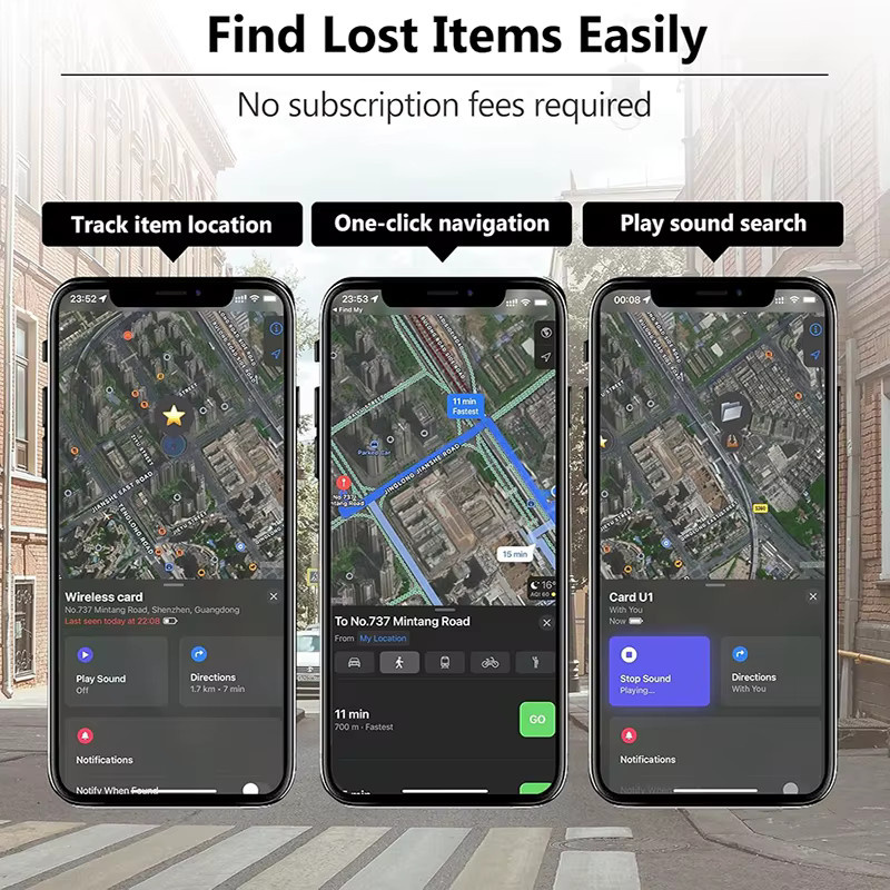 wesolvet Thin Wallet Tracker Card Smart Tag in Weiß mit Bluetooth für Find My (nur iOS) - Bild 4