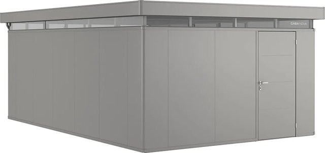 Biohort Metallgerätehaus CasaNova mit Flachdach in Quarzgrau-Metallic, B: 400 cm, T: 250 cm, H: 215 cm, Türanschlag rechts - Bild 1
