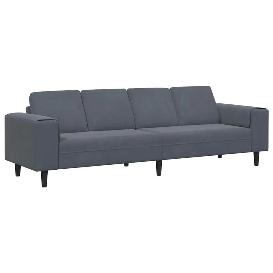 vidaXL Wohnzimmer Couch Dunkelgrau, modern und gepolstert, B/T/H: 250 x 77 x 76 cm - Bild 2