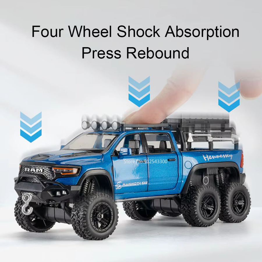 MAKEDA Mammoth Raptor F150, Modell Auto, 1:32, Metall, mit Licht und Sound - Bild 4