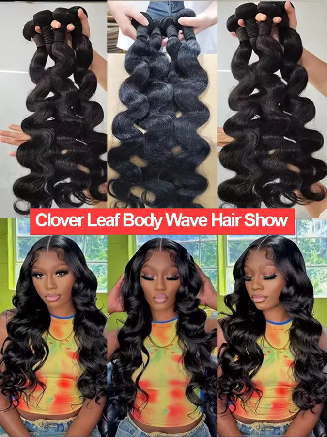 Fuduete Body Wave Echthaar-Extensions, Lockige Brasilianische Haarwebungen - Bild 6