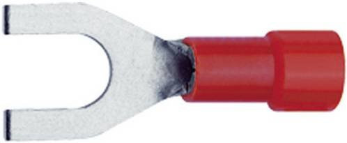 Klauke Gabelkabelschuh 0,50mm² bis 1mm² Teilisoliert in Rot mit Loch-Ø 3,2mm - Bild 1