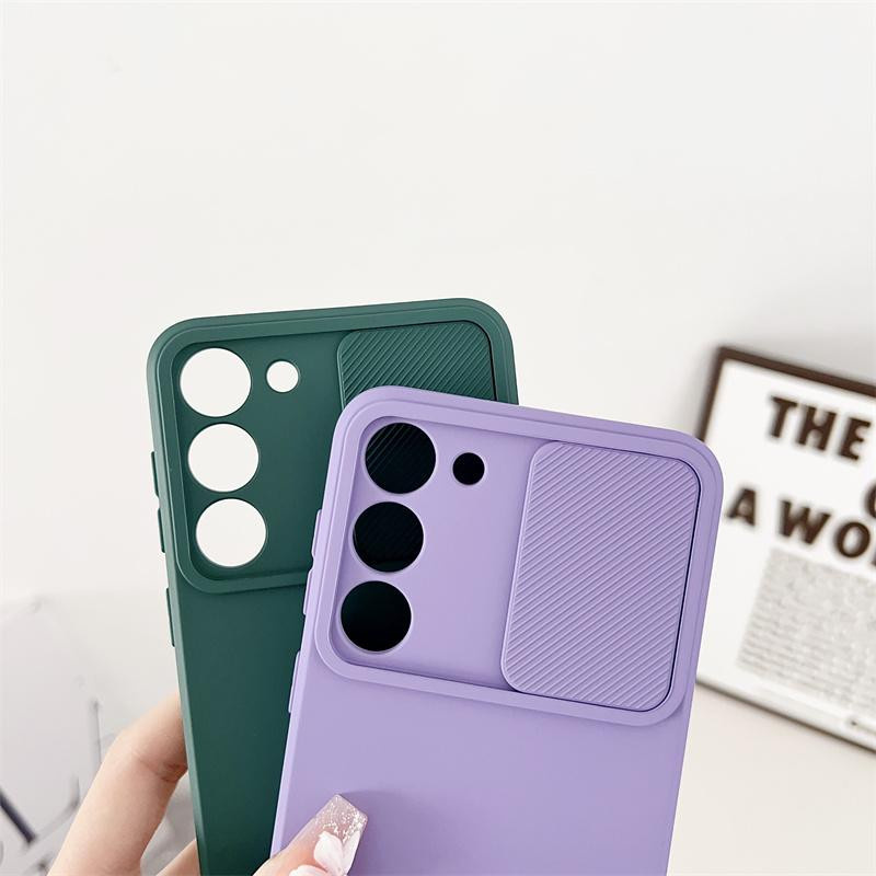 Candy Color Handyhülle mit Schiebekamera für Samsung Galaxy S24 S23 S22 S21 S20 FE Plus Ultra A13 A23 A33 A53 A73 A32 A42 A52 A72 5G Cover - Bild 2