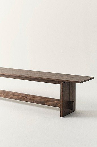 TOTTORI Bank aus Kiefernholz in Braun im skandinavischen Design, B/T/H: 120 x 45 x 40 cm - Bild 1