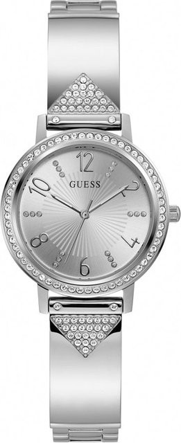 Guess Armbanduhr, Edelstahl, Silber, Diamantbesetzt, Quarz, 32 mm, Damen - Bild 1