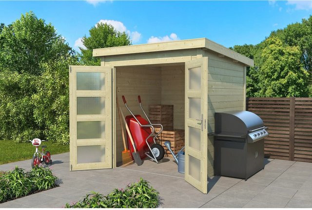 Lasita Maja Gartenhaus Zambezi 1 aus Fichtenholz in Beige mit Flachdach B/H/T: 220 x 210,9 x 224,6 cm - Bild 1