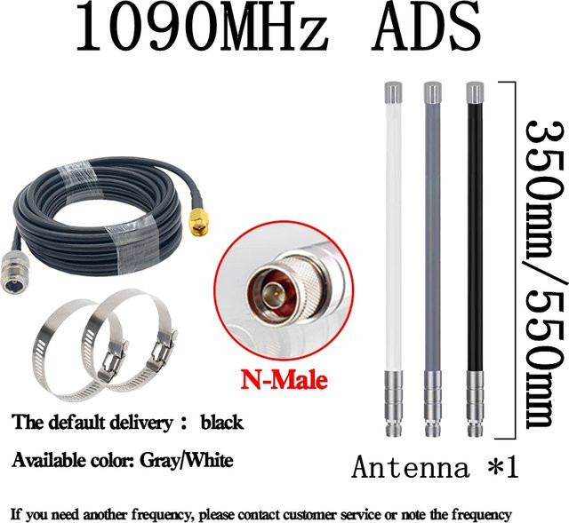 GIZONT ADS-B Glasfaser-Omni-Antenne 1090MHz für FlightRadar24 und FPV in Multicolour - Bild 1