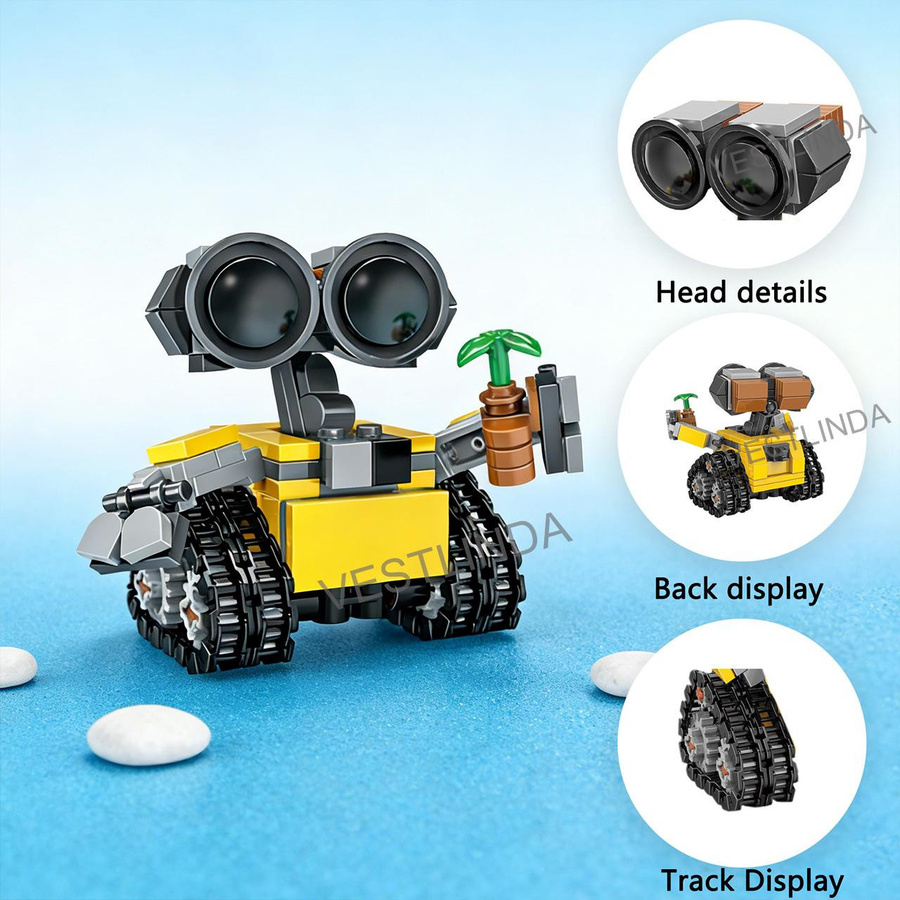 Yiran toy 1 Wall-E Roboter Bausätze MOC Beweglicher Humanoider Roboter Steckbausteine Lernspielzeug - Bild 2