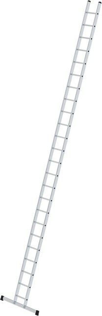 PROREGAL Sprossen-Anlegeleiter aus Aluminium in Silber mit 24 Sprossen und Standard-Traverse, Breite: 35 cm - Bild 1