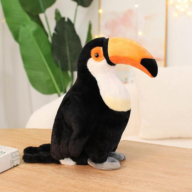 Binchi Fitness Vogelpuppe Plüschtier, Schwarz, Gelb, 26cm, ab 14 Jahren - Bild 1