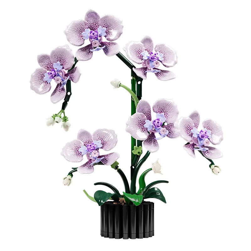 HUATEC Orchideen-Baustein-Satz, Lila, 619 Teile - Bild 6
