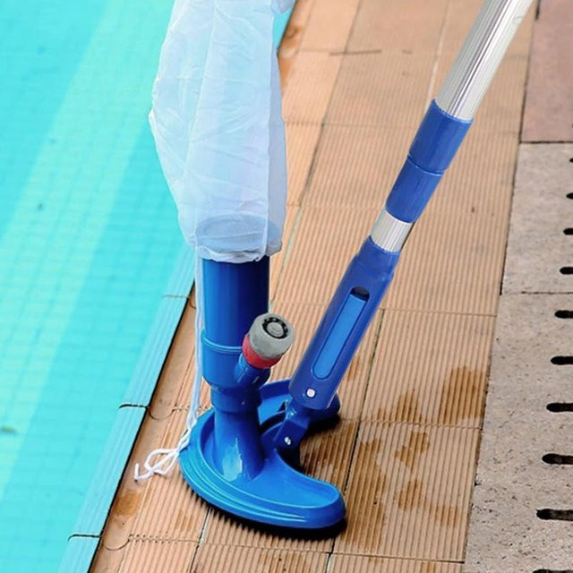 Kabelloser tragbarer Pool-Staubsauger in Blau mit wiederaufladbarem Akku für die schnelle Reinigung deines Schwimmbads - Bild 1