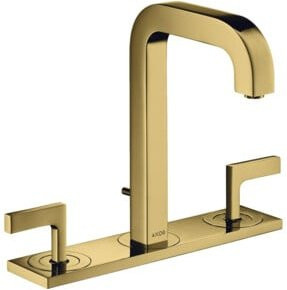 Hansgrohe Axor Citterio 3-Loch-Waschtischarmatur in Chrom mit Pop-up-Abfluss und zwei Griffen - Bild 1
