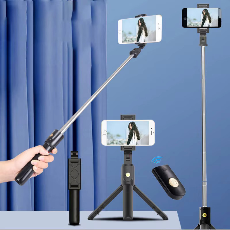 VORTNGLE 3-in-1 Mini-Wireless-Bluetooth-Selfie-Stick mit Stativ und Fernauslöser in Schwarz für iPhone, Xiaomi und Huawei - Bild 4