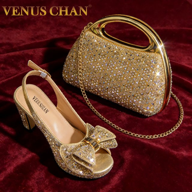 Venus Chan Schmuck-Set, Damen, Gold, Strass-Detail - Bild 1