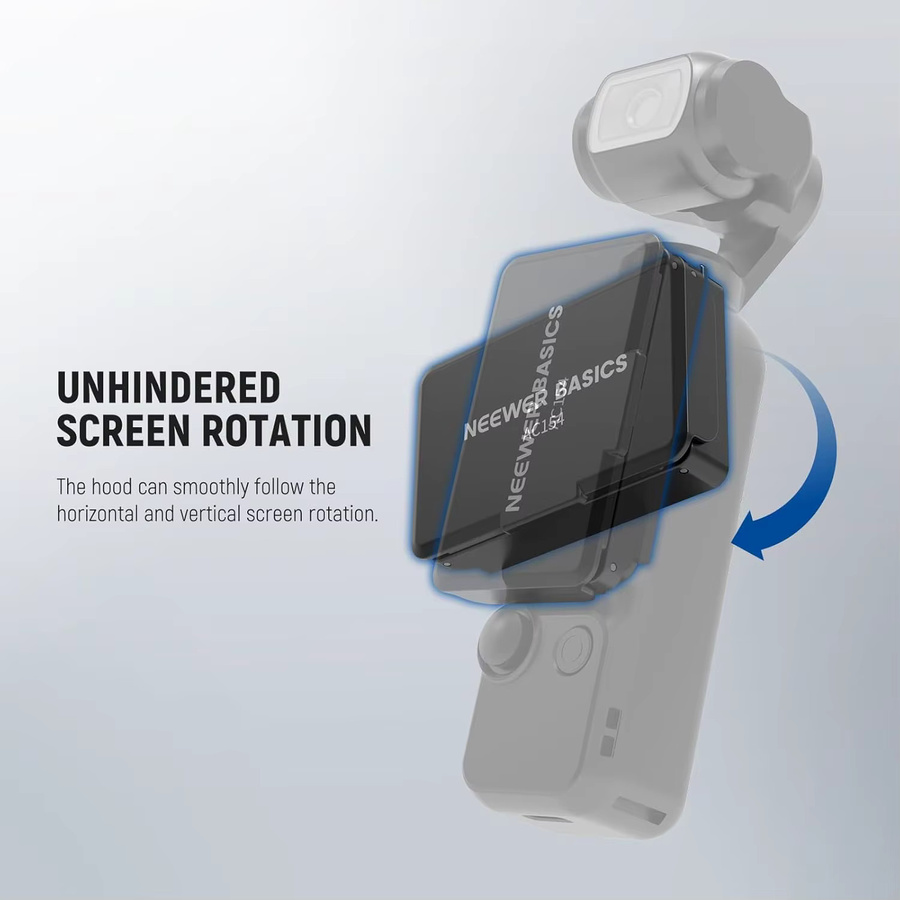 NEEWER Bildschirm-Sonnenschutz für DJI OSMO Pocket 3, 3-seitiger faltbarer blendfreier Kamera-Bildschirm-Sonnenschutz in Schwarz - Bild 2