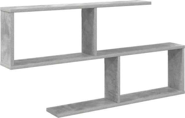 vidaXL Wandregal in Betongrau aus Holzwerkstoff, modern und matt, B/T/H: 100 x 12 x 50,5 cm - Bild 1