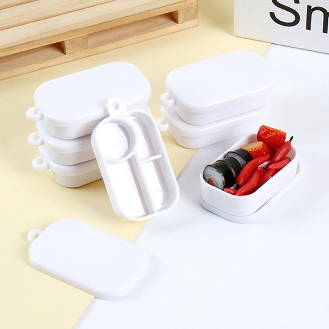 Miniatur Lunchbox Puppenhaus Küche Lebensmittel Dekor Zubehör, 3-teiliges Set - Bild 1