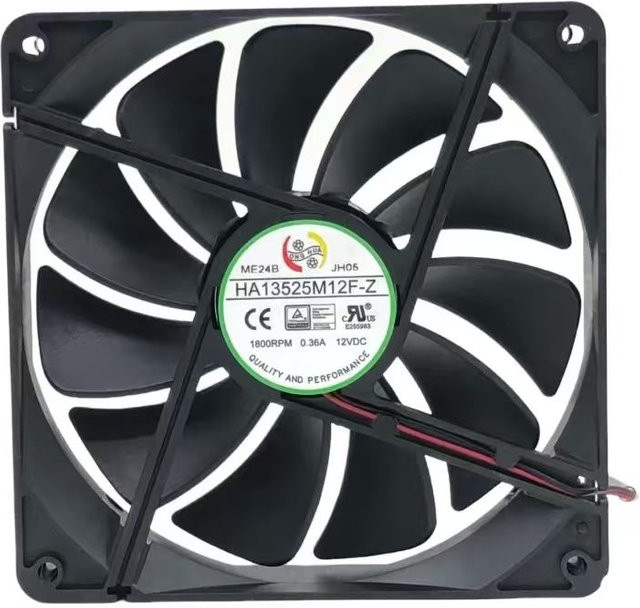 Tesarosse Lüfter HA13525H12F-Z in Schwarz, 135 x 25 mm, 12V, 0,5A, leise PC- und Netzteilkühlung mit hohem Luftstrom - Bild 1