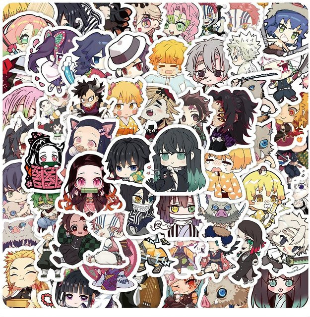 Bandai Demon Slayer Kimetsu No Yaiba Graffiti Aufkleber, Bunt / Mehrfarbig - Bild 1