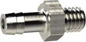 Riegler Einschraubschlauchtülle M5 für Schlauch LW 6 aus Messing in Silber - Bild 1