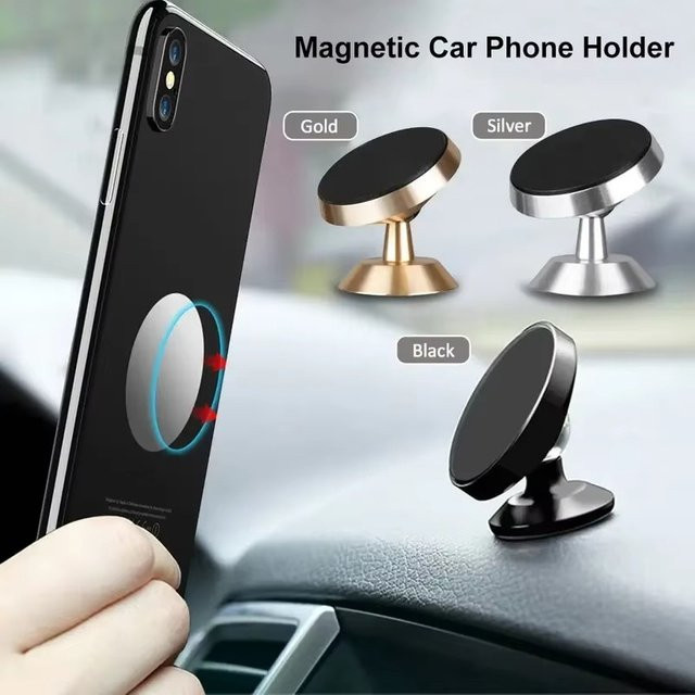 VORTNGLE Magnetische Universal Auto Handyhalterung in Schwarz mit 360 Grad Rotation für Lüftungsschlitze - Bild 1