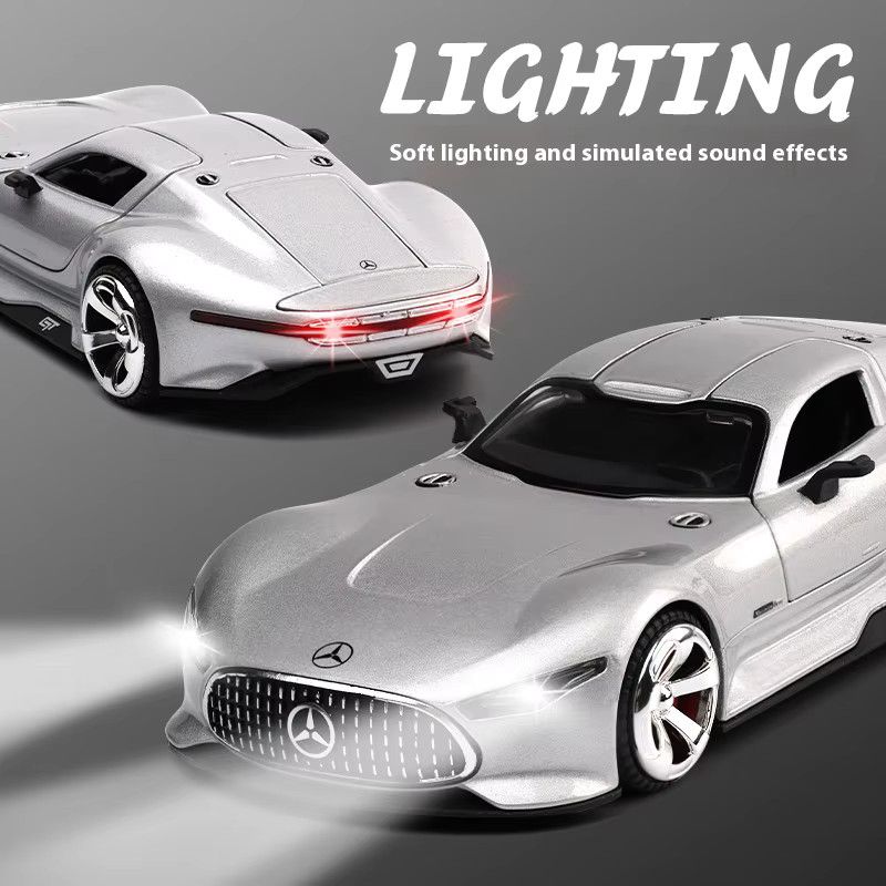 CCA AMG GT Modellauto aus Legierung in Schwarz, Maßstab 1:32 - Bild 4