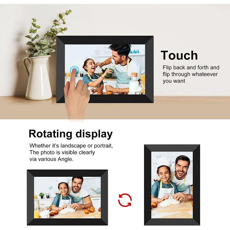 WiFi Frameo Digitaler Bilderrahmen 10,1 Zoll mit 1280x800 IPS HD Touchscreen und 32GB/64GB Speicher - Bild 3