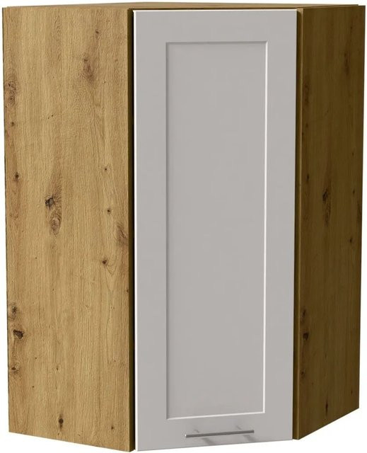 Feldmann-Wohnen Hängeschrank Oslo W4/10/60 in Eiche Artisan und Weiß Matt mit Soft-Close-Türen, B/T/H: 60 x 60 x 96 cm - Bild 1