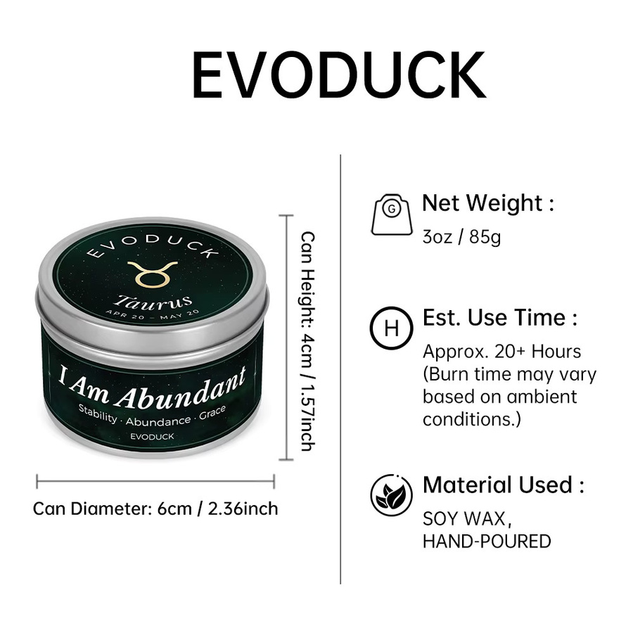 Aurus Zodiac Duftkerze Botanische Vanille in Metalldose 85 g - Bild 3
