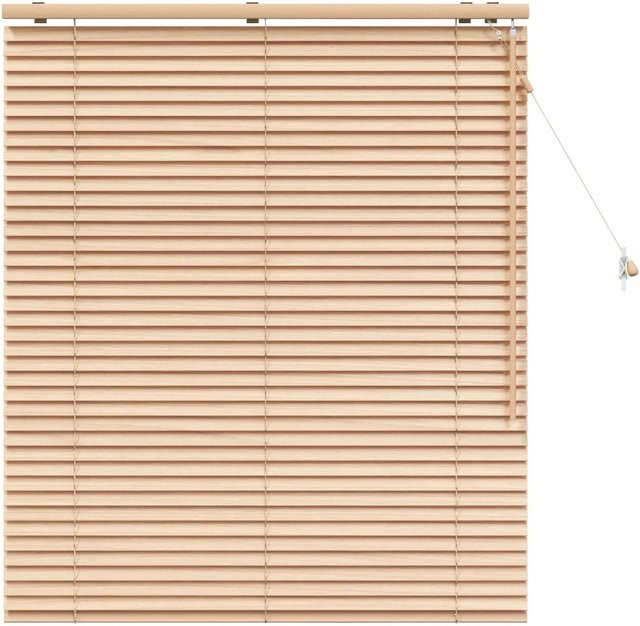 vidaXL Venezianische Jalousie in Eichenoptik, Farbe Braun/Beige, B/H: 105 x 130 cm, Lamellenbreite: 35 mm - Bild 1