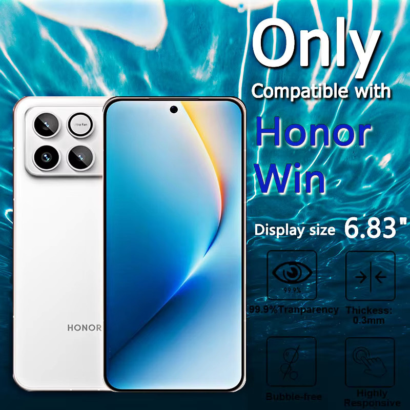 Set aus 1–4 HD-Displayschutzfolien für Honor Win, gehärtetes Glas mit 9H Härtegrad, transparent und kratzfest - Bild 4