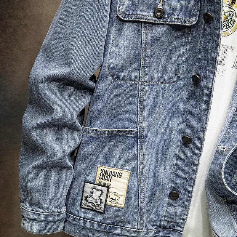 Jeansjacke Herren, Vintage, Lose Jacke - Bild 2
