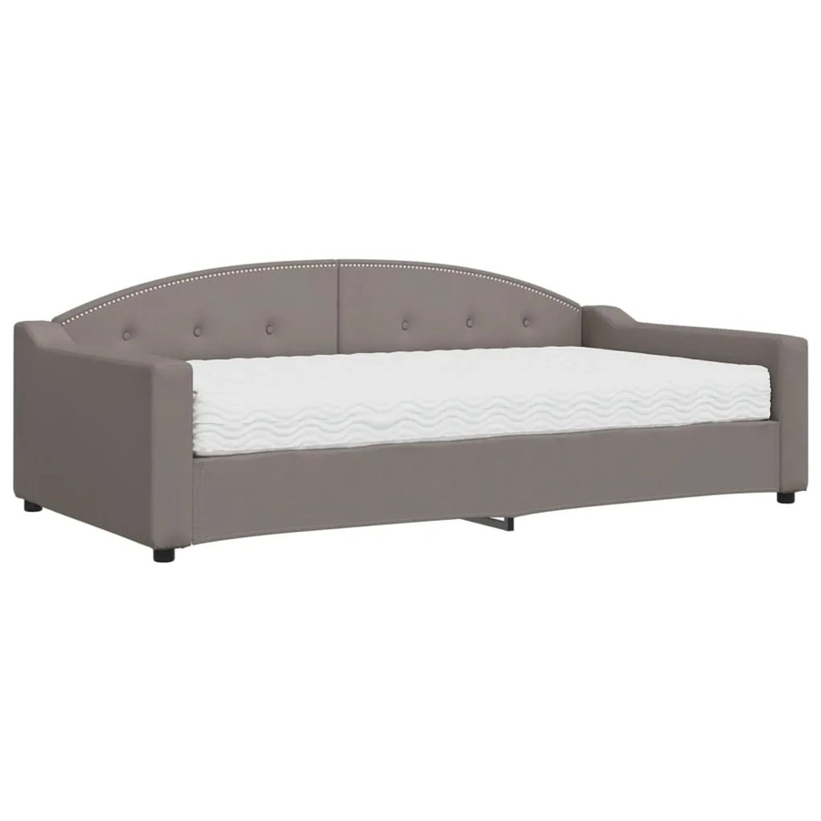 vidaXL Tagesbett mit Matratze in Taupe, B/T/H: 223 x 100 x 75 cm - Bild 2