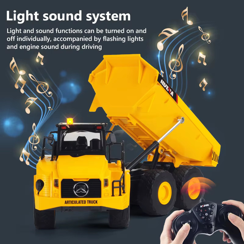 Huina 1553 Engineering Auto Modell, 1:16, Metall, mit Licht und Sound - Bild 5