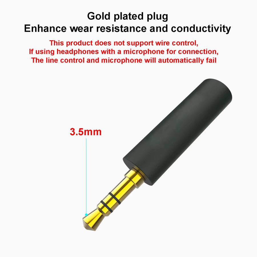 JCD Kopfhörer-Impedanzadapter mit 3,5mm Klinkenstecker in Schwarz für 30/75/150/200/400/600 Ohm zur Geräuschunterdrückung - Bild 2
