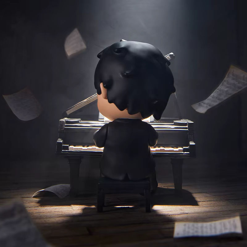 POP MART Hirono The Pianist Figure Limited Edition in Schwarz - Bild 2