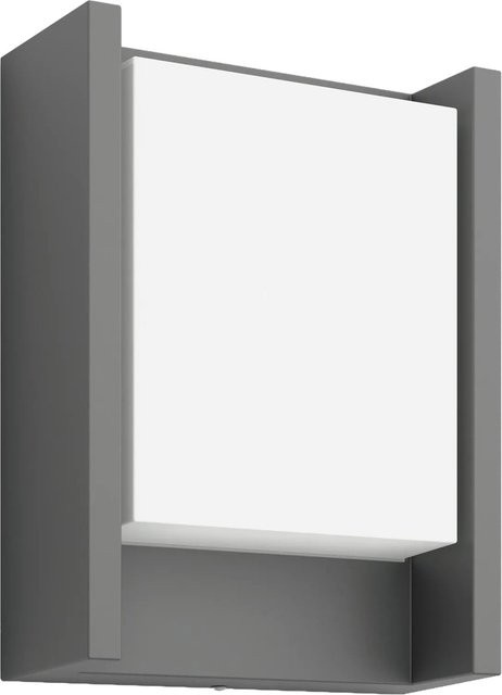 Philips Arbour LED Outdoor-Wandleuchte aus Aluminium in Anthrazit, 2er-Set, B: 22 cm, H: 16,5 cm, T: 7,5 cm - Bild 1