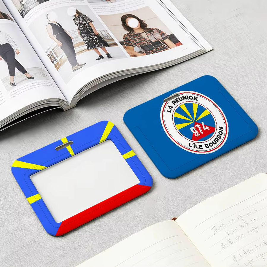 Fashion 974 R Reunion Island Logo Schutzhülle für Schulkarten, Ausweise und Buskarten in Multicolor aus Kunststoff - Bild 5