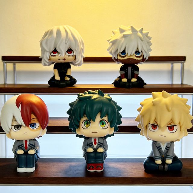 Anime Figuren Q Version Serie aus PVC mit Tomura Shigaraki, Bakugou Katsuki und Midoriya Izuku in Multicolor - Bild 1