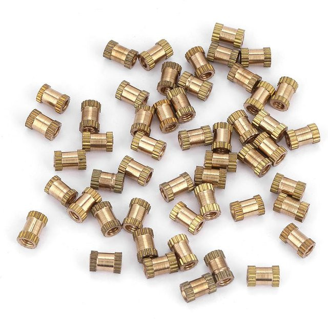 Fishine Einbettmuttern aus Messing M2.5, Gold, 50 Stück - Bild 1
