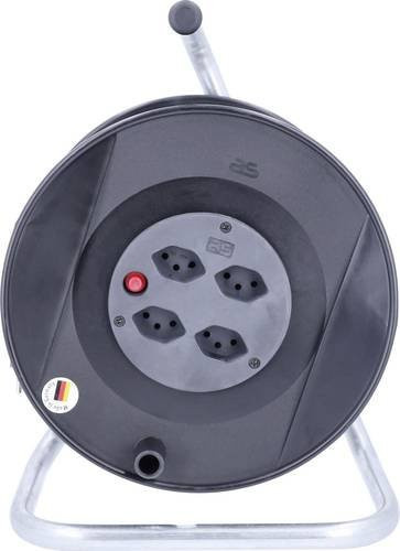 AS Schwabe Kabeltrommel Schwarz 50m mit Stecker - Bild 1