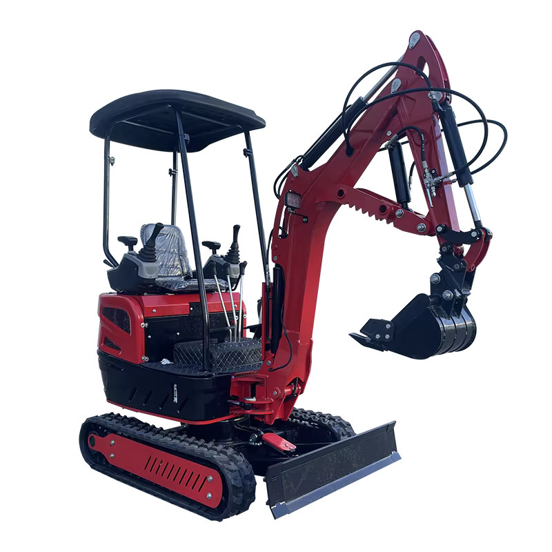 Nicosail Mini-Bagger 1,5t in Rot mit EPA CE-Zertifizierung für Garten, Landwirtschaft und Landschaftsbau - Bild 2