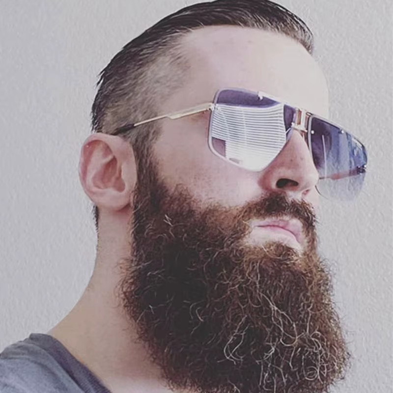 Sonnenbrille RMM, randlos, quadratisch, Metall, grau, Unisex - Bild 2