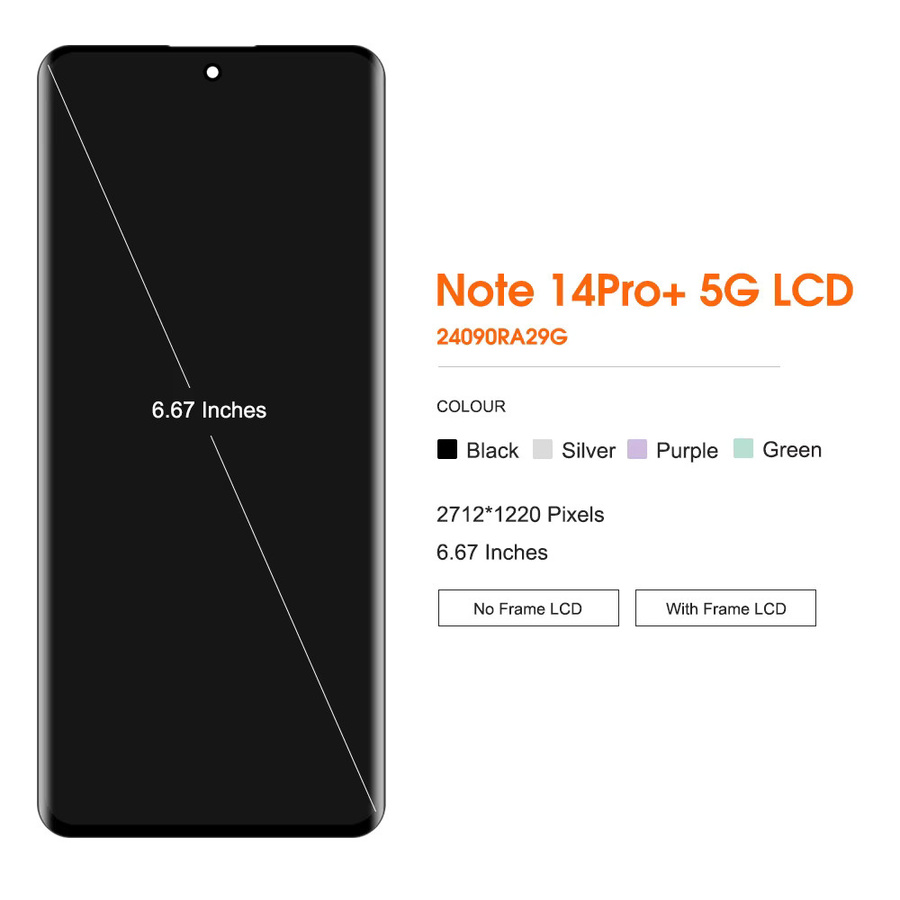 Xiaomi Redmi Note 14 Pro Plus 5G LCD Display mit Touch Screen 6,67 Zoll in Schwarz - Bild 3