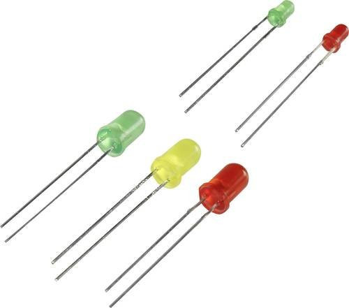 TRU Components LED-Sortiment Rund in Grün, Rot und Gelb mit 3 mm und 5 mm Durchmesser - Bild 1